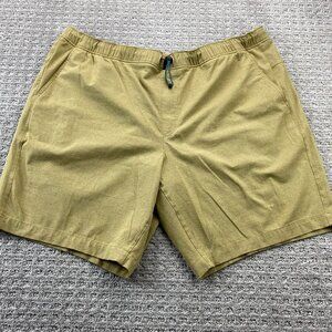 Eddie Bauer Travex Shorts Men 2XL Brown Stretch Waist Outdoor Activewear